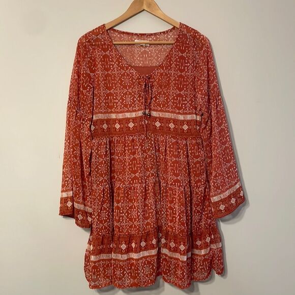 Taylor & Sage Bohemian Mini Dress Size Medium - Picture 2 of 9